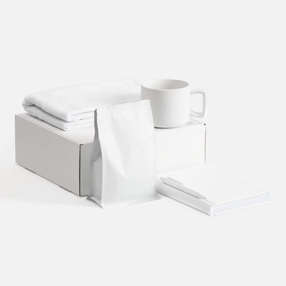 Набор Prizma Coffee, белый с логотипом