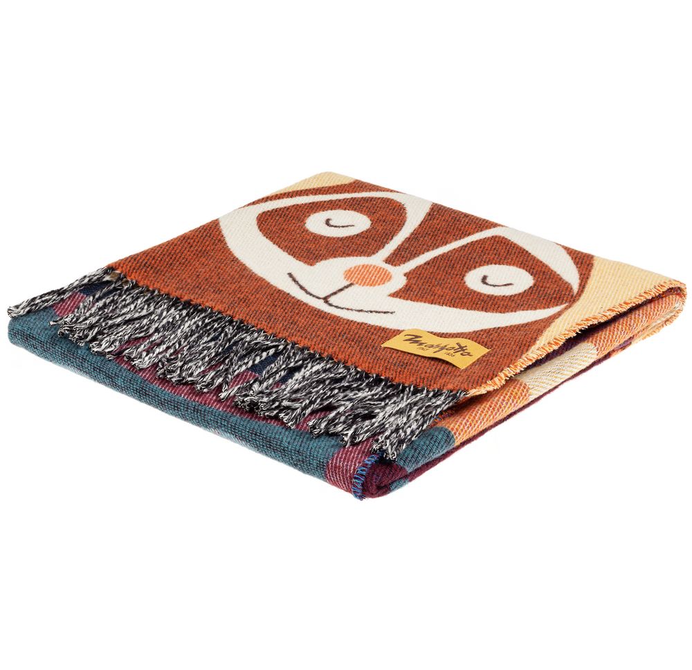 Плед детский Zoo, оранжевый с логотипом