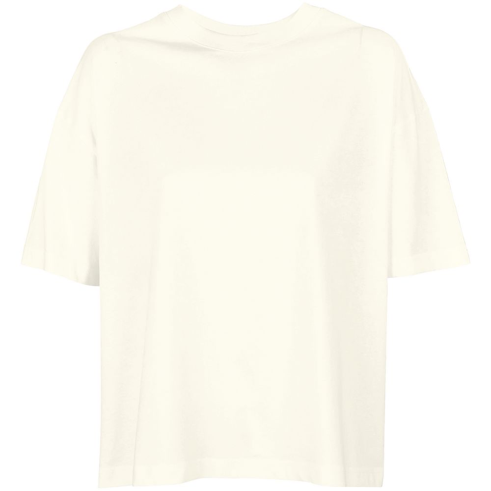 Футболка оверсайз женская Boxy Women, молочно-белая с логотипом