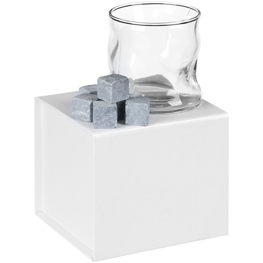 Набор для виски Amorf, белый с логотипом