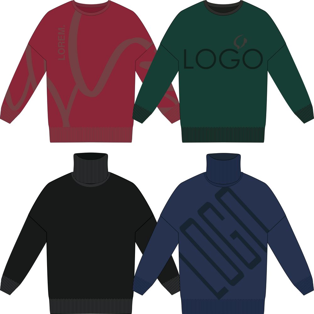 Свитер оверсайз на заказ Tricksy Terra Grand, полушерсть с логотипом