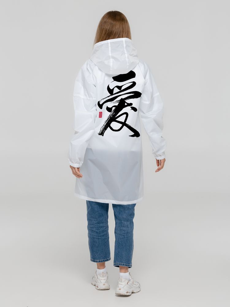 Дождевик «Вечные ценности. Любовь», белый с логотипом