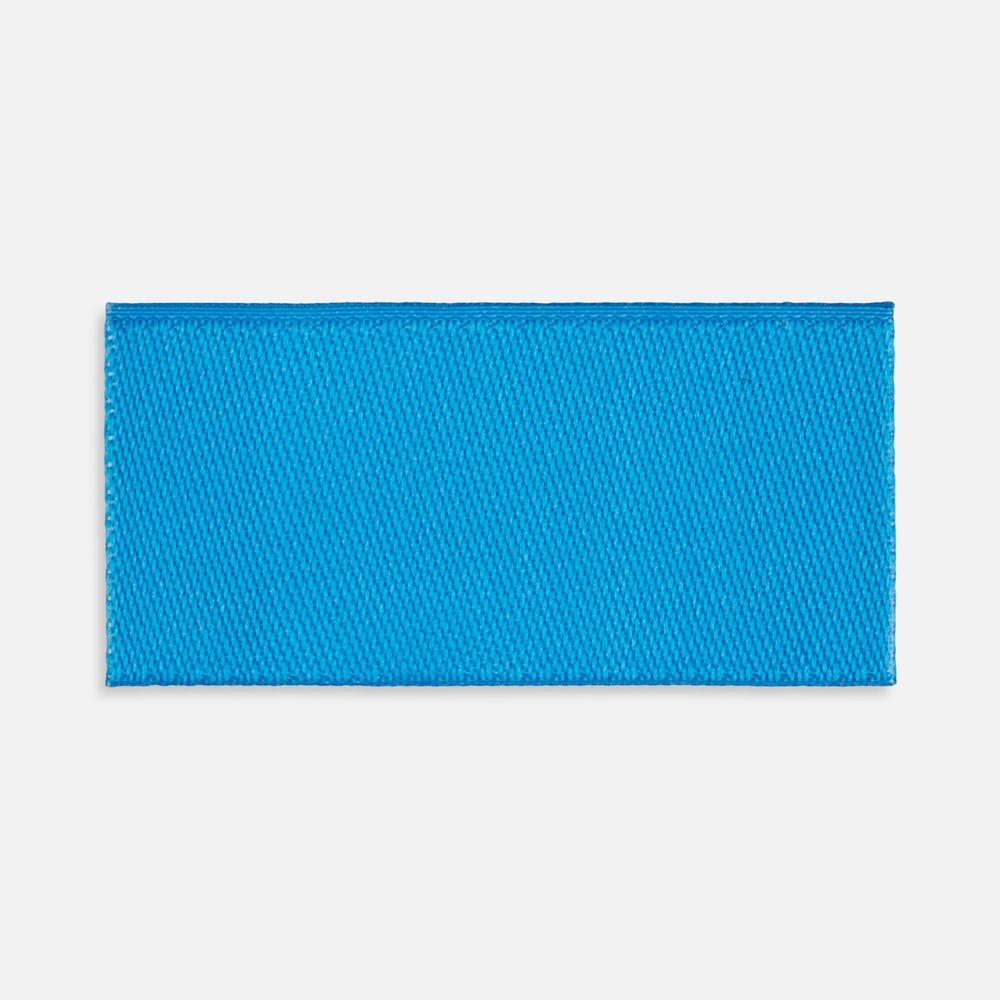 Лейбл тканевый Epsilon, XXS, голубой с логотипом