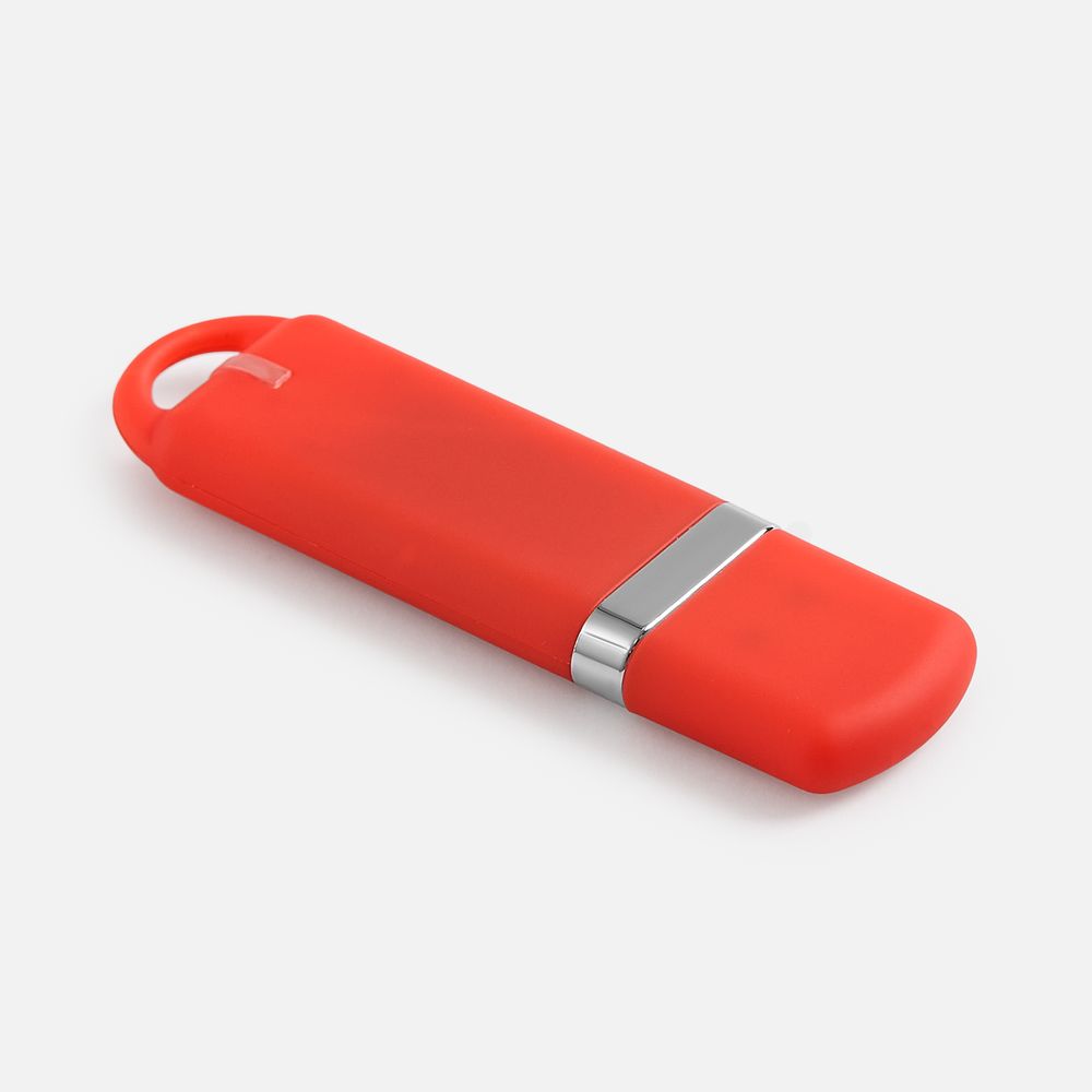 Флешка Memo, 16 Гб, красная с логотипом