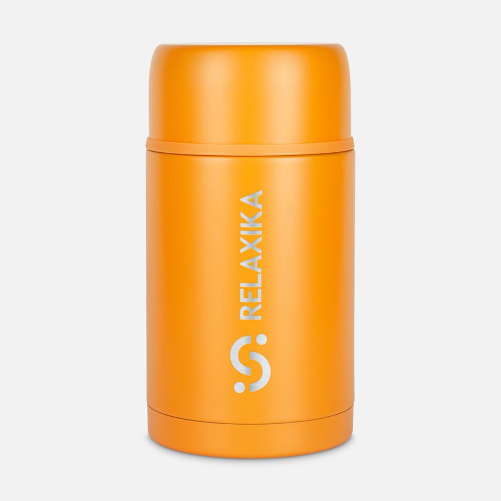 Термос для еды Relaxika 1000, желтый с логотипом