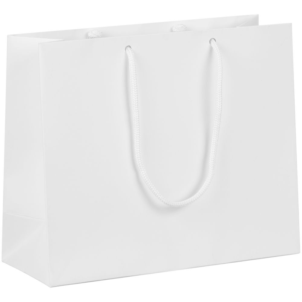 Пакет бумажный с ламинацией Lami Tote S, белый с логотипом