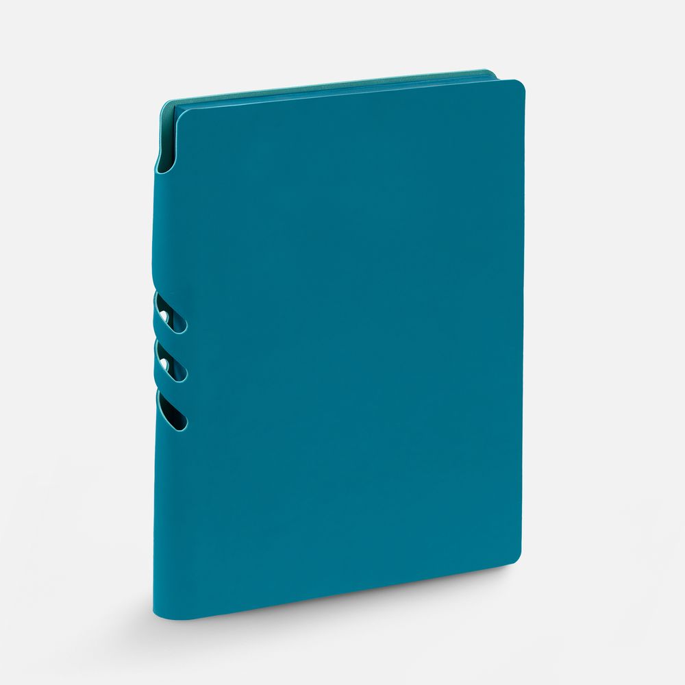 Ежедневник Flexpen Shall, недатированный, бирюзовый с логотипом
