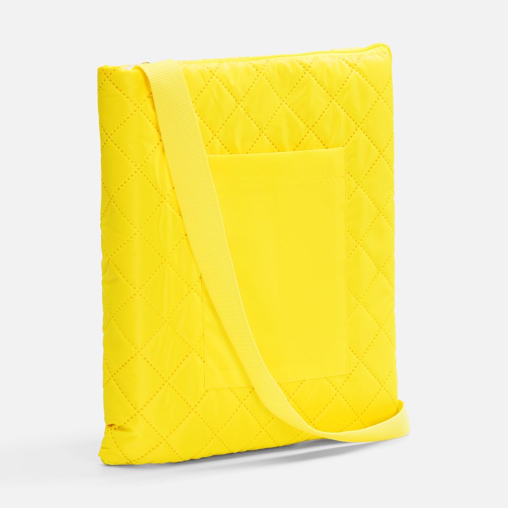 Плед для пикника Soft & Dry, желтый с логотипом