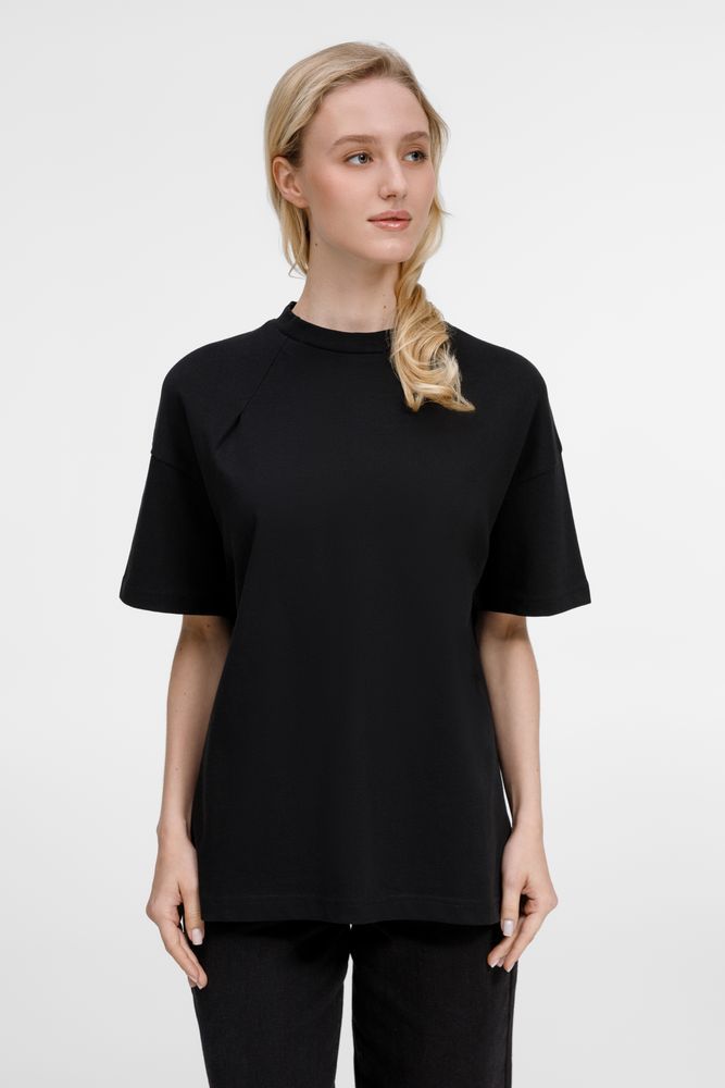 Футболка оверсайз унисекс Sinkopa, черная Футболка оверсайз унисекс Sinkopa, черная