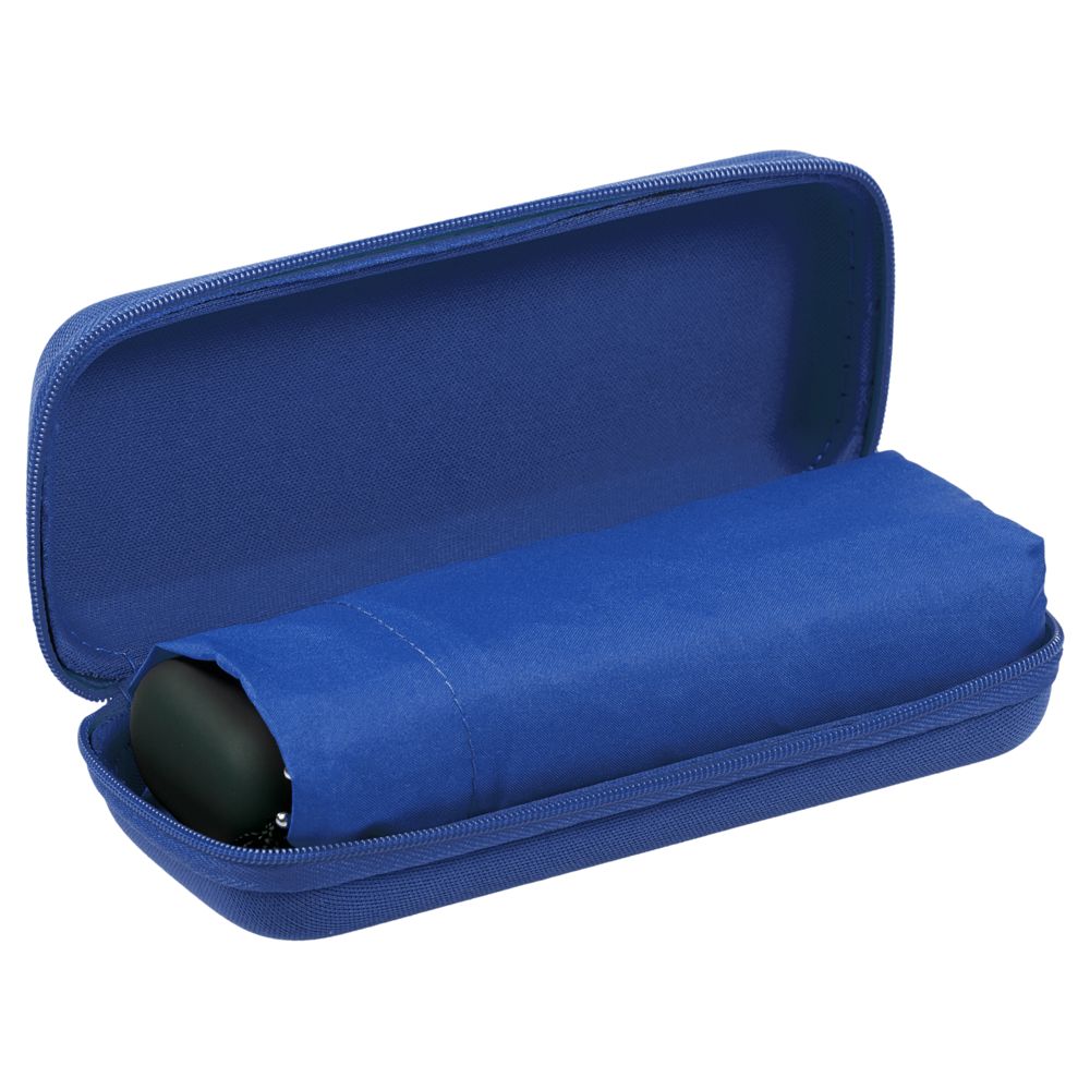 Зонт складной Five, синий с логотипом