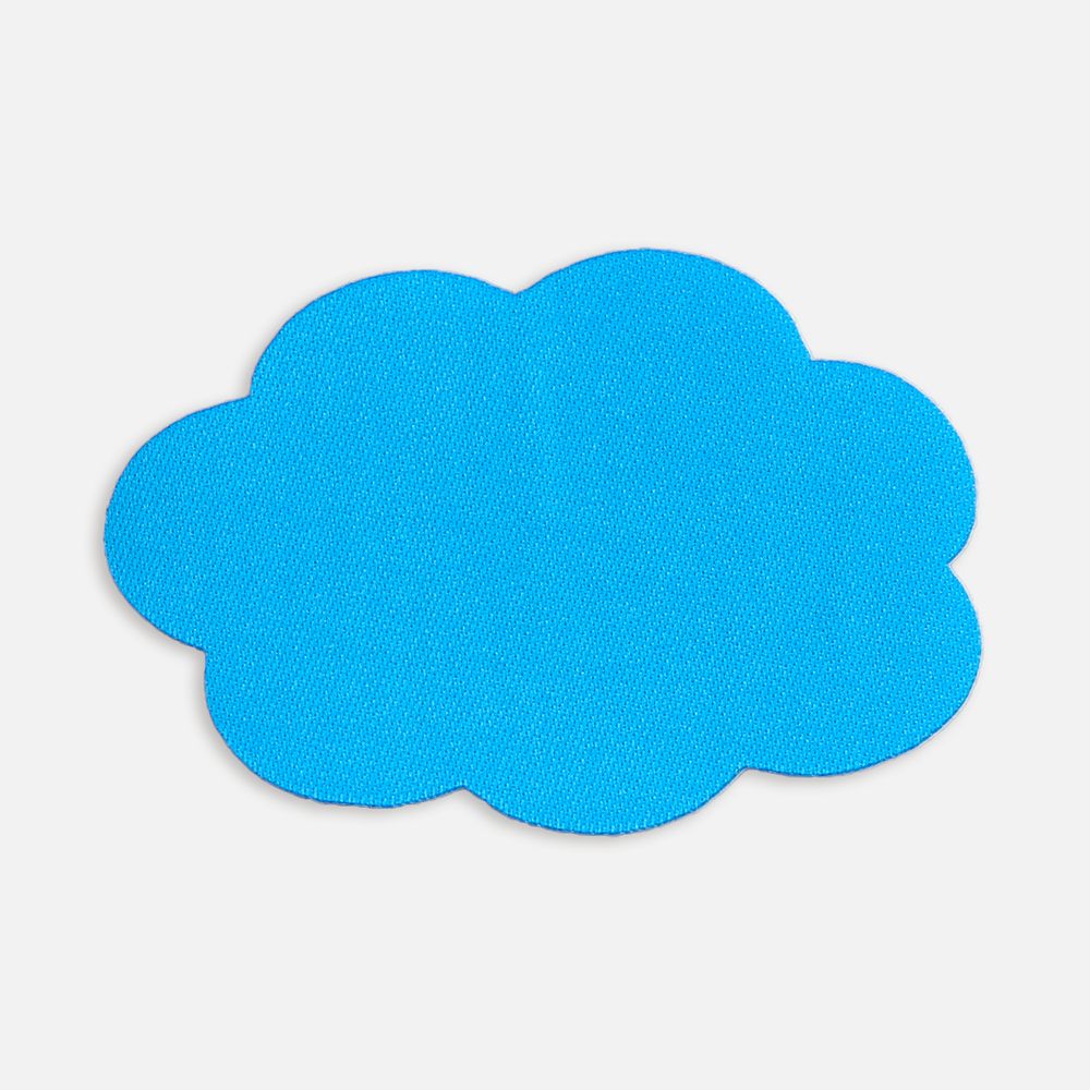 Наклейка тканевая Lunga Calum, L, голубая с логотипом