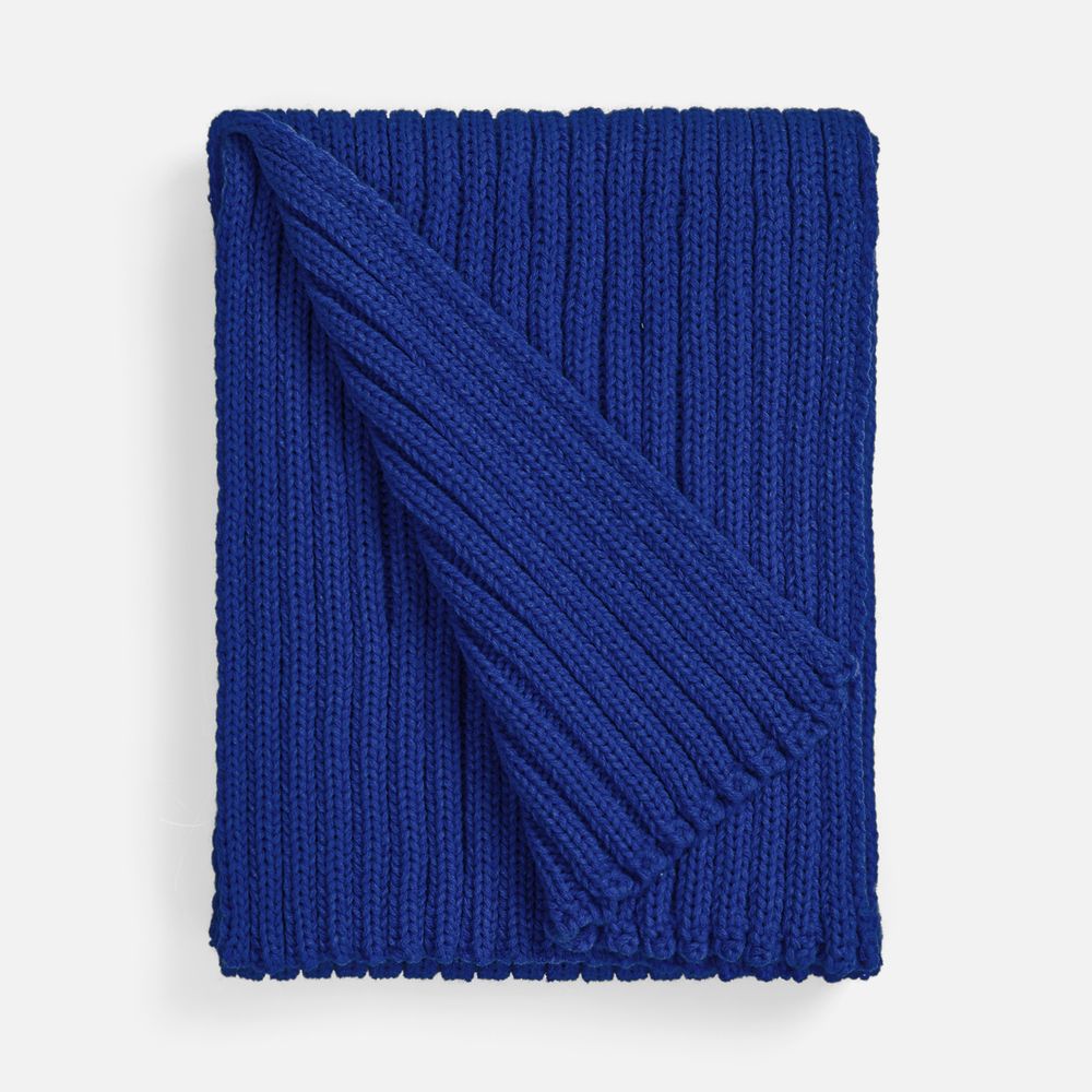 Шарф HappyGo, синий с логотипом