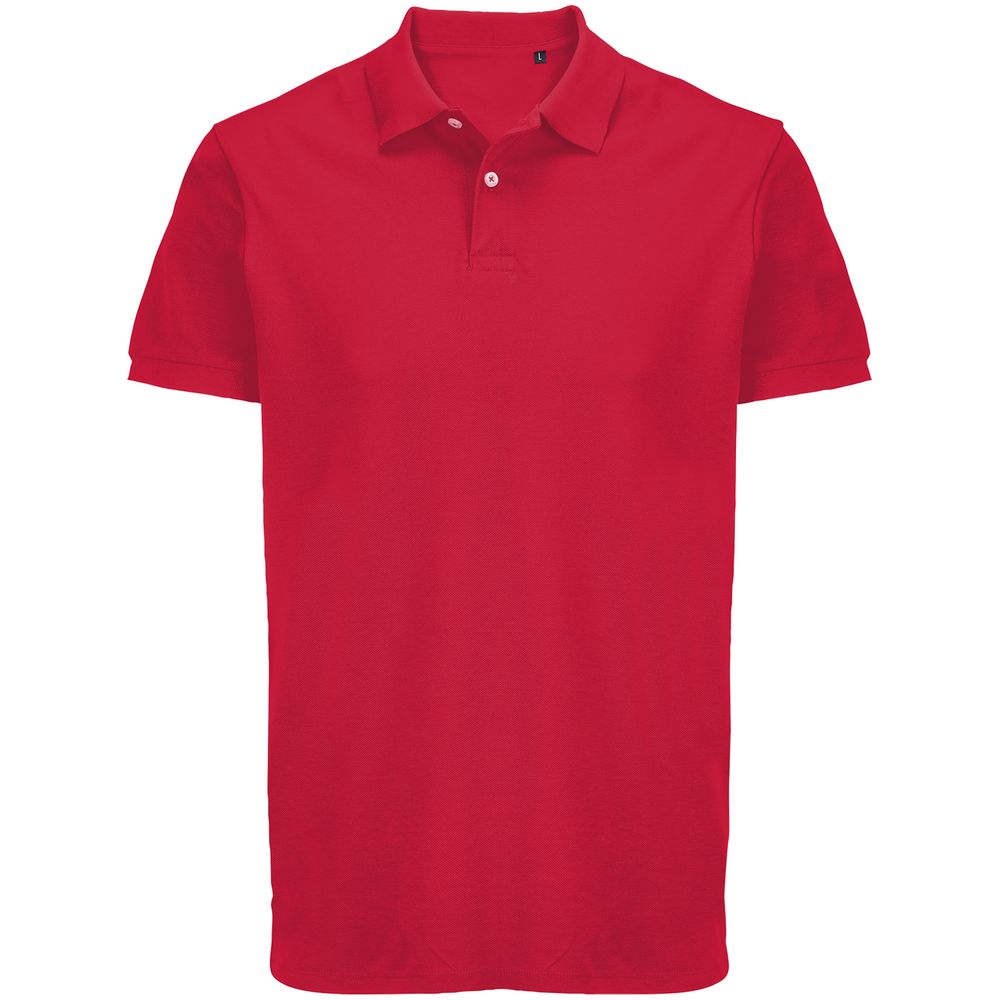 Рубашка поло унисекс Pacific, красная с логотипом