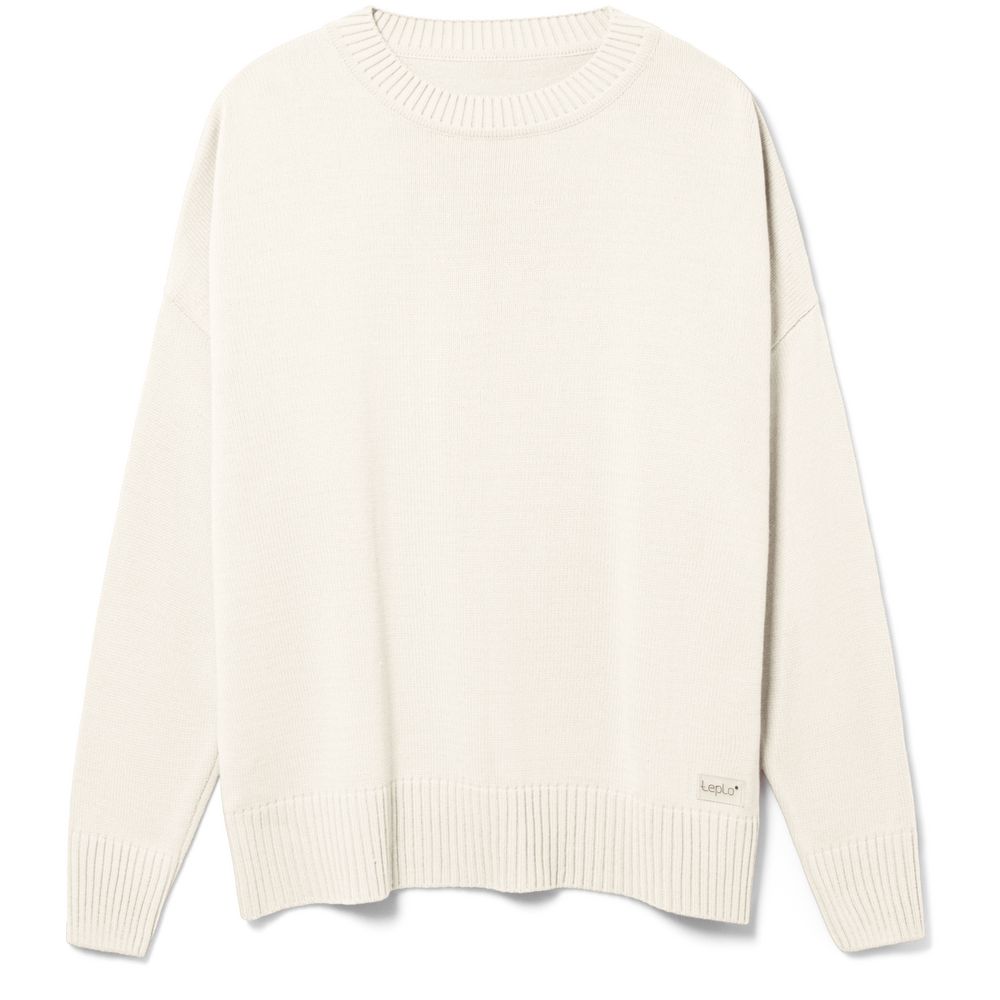 Джемпер оверсайз унисекс Stated в сумке, белый (молочный) с логотипом