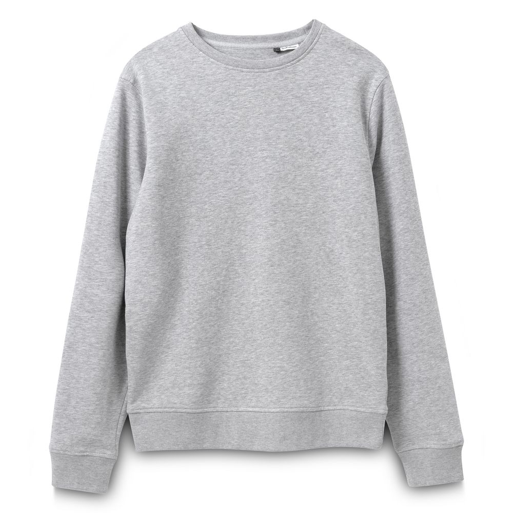 Свитшот унисекс BNC Inspire (Organic), серый меланж с логотипом