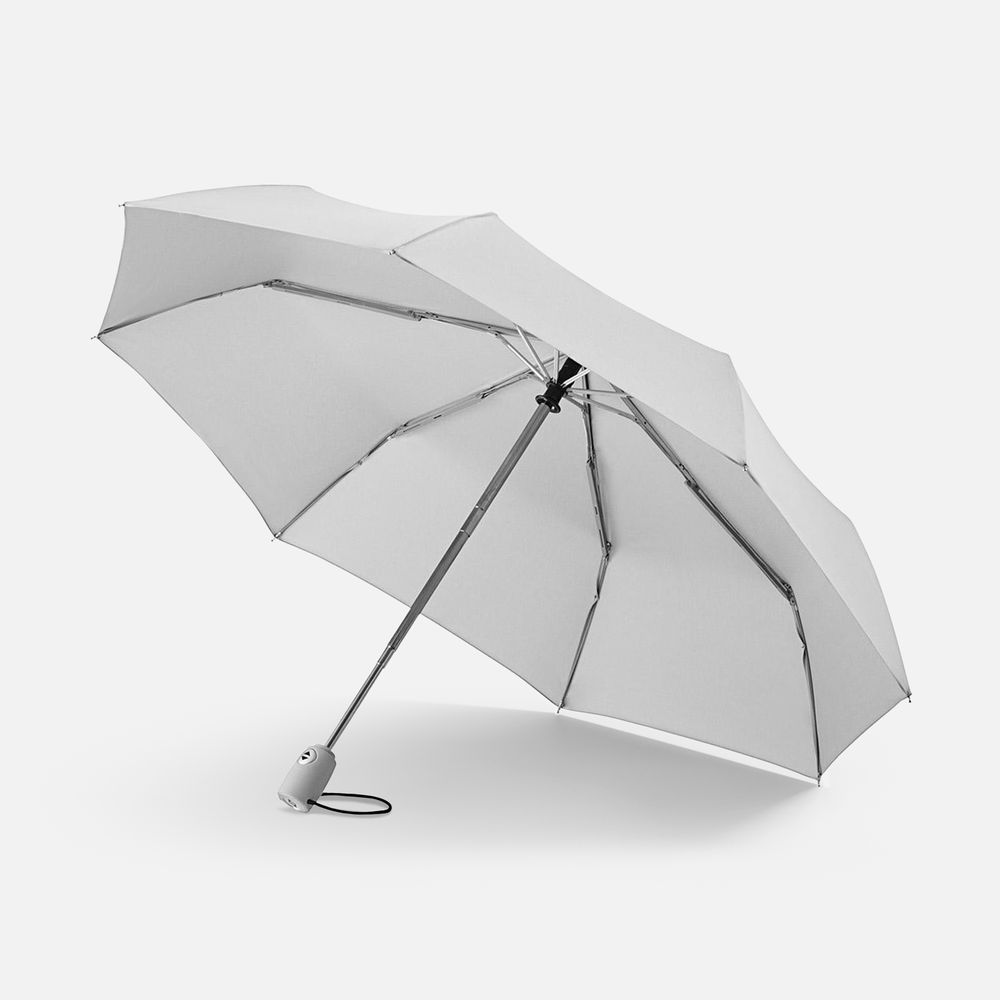 Зонт складной AOC, светло-серый с логотипом