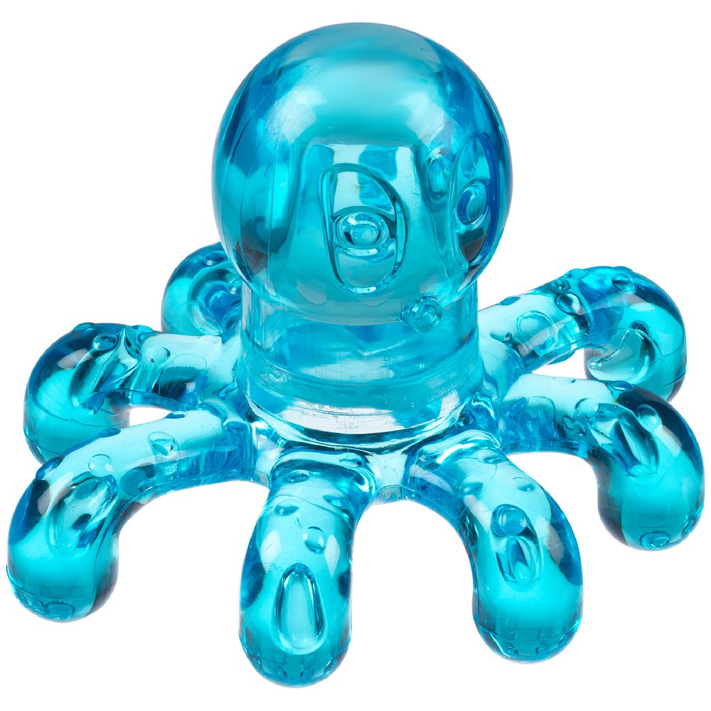 Мини-массажер Krake, синий с логотипом