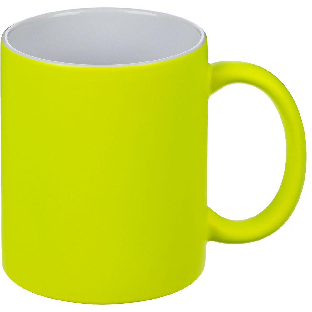 Кружка Colorido, желтый неон с логотипом