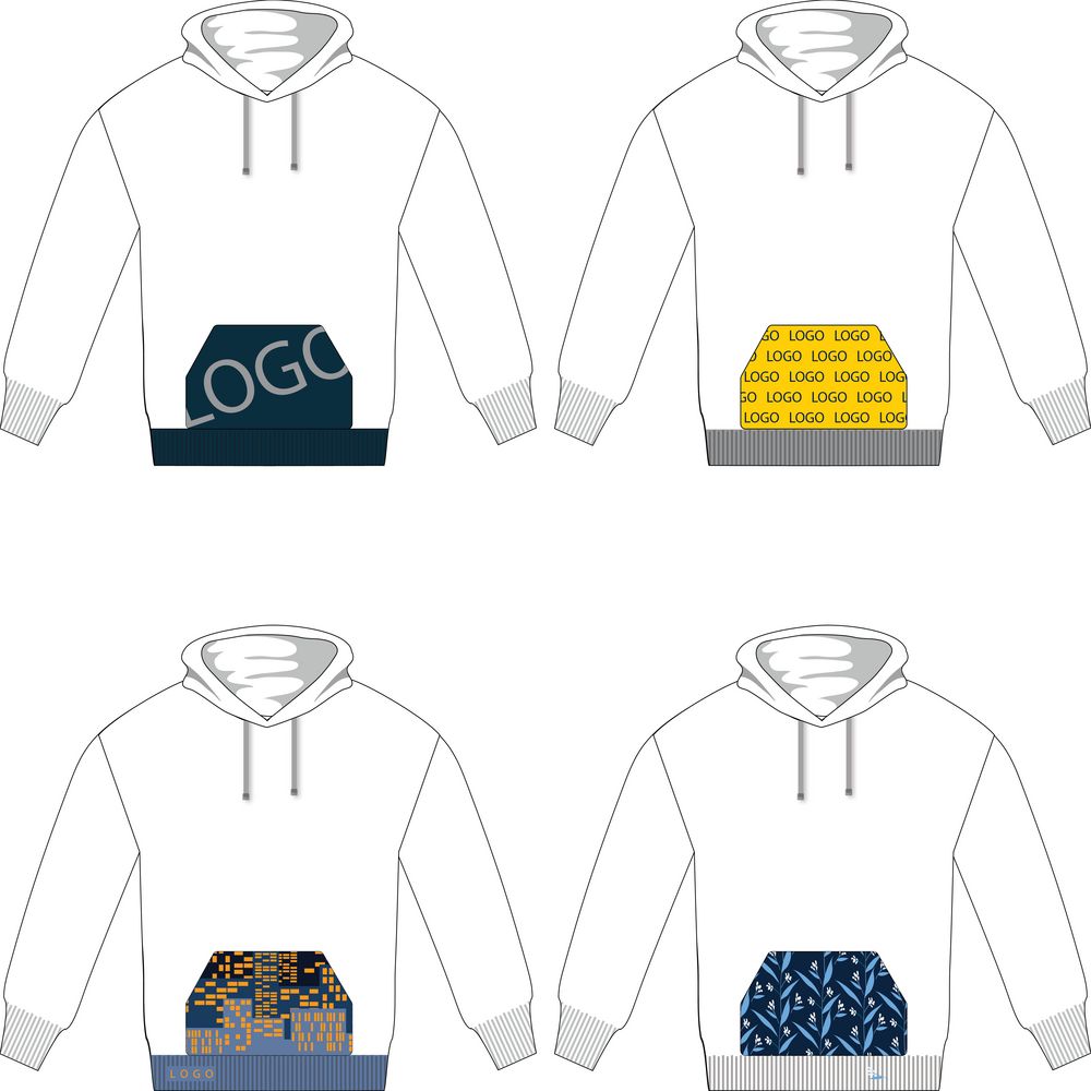 Вязаный карман-кенгуру на заказ Paosy с логотипом