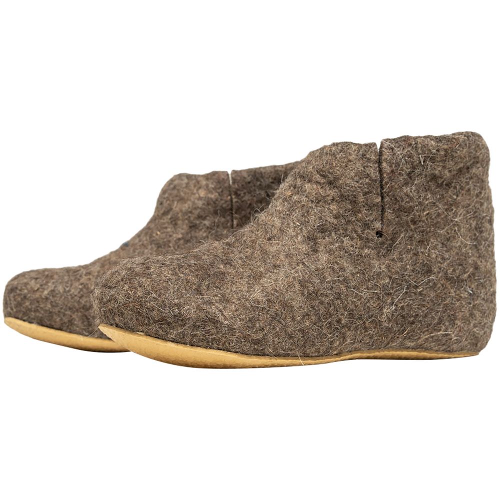 Домашние валенки Wild, серо-коричневые (натуральные) с логотипом