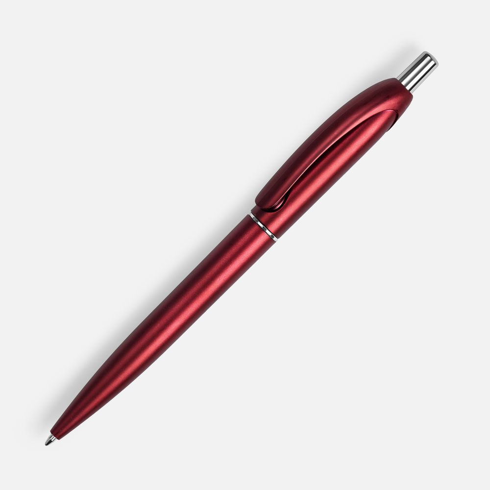 Ручка шариковая Bright Spark, красный металлик с логотипом