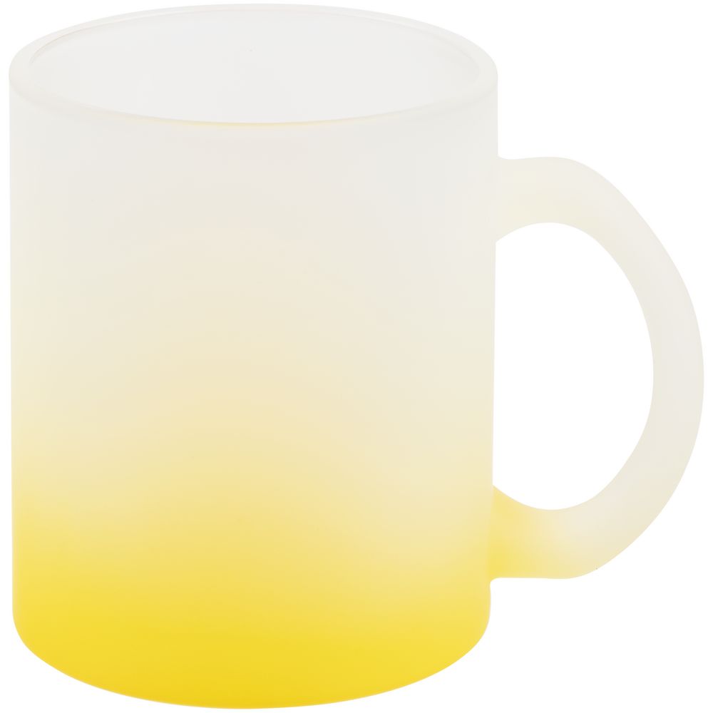 Кружка Grade Fade для сублимационной печати, матовая, желтая с логотипом