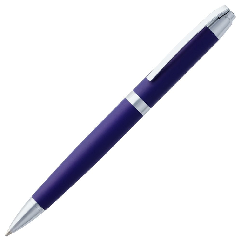 Ручка шариковая Razzo Chrome, синяя с логотипом