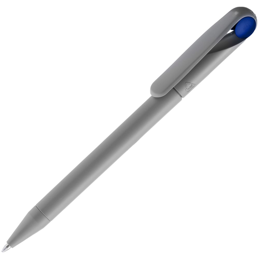 Ручка шариковая Prodir DS1 TMM Dot, серая с синим с логотипом