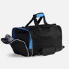 Спортивная сумка Fitnext, черная с синим с логотипом