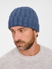 Шапка Metelitsa, синий меланж (джинс) с логотипом