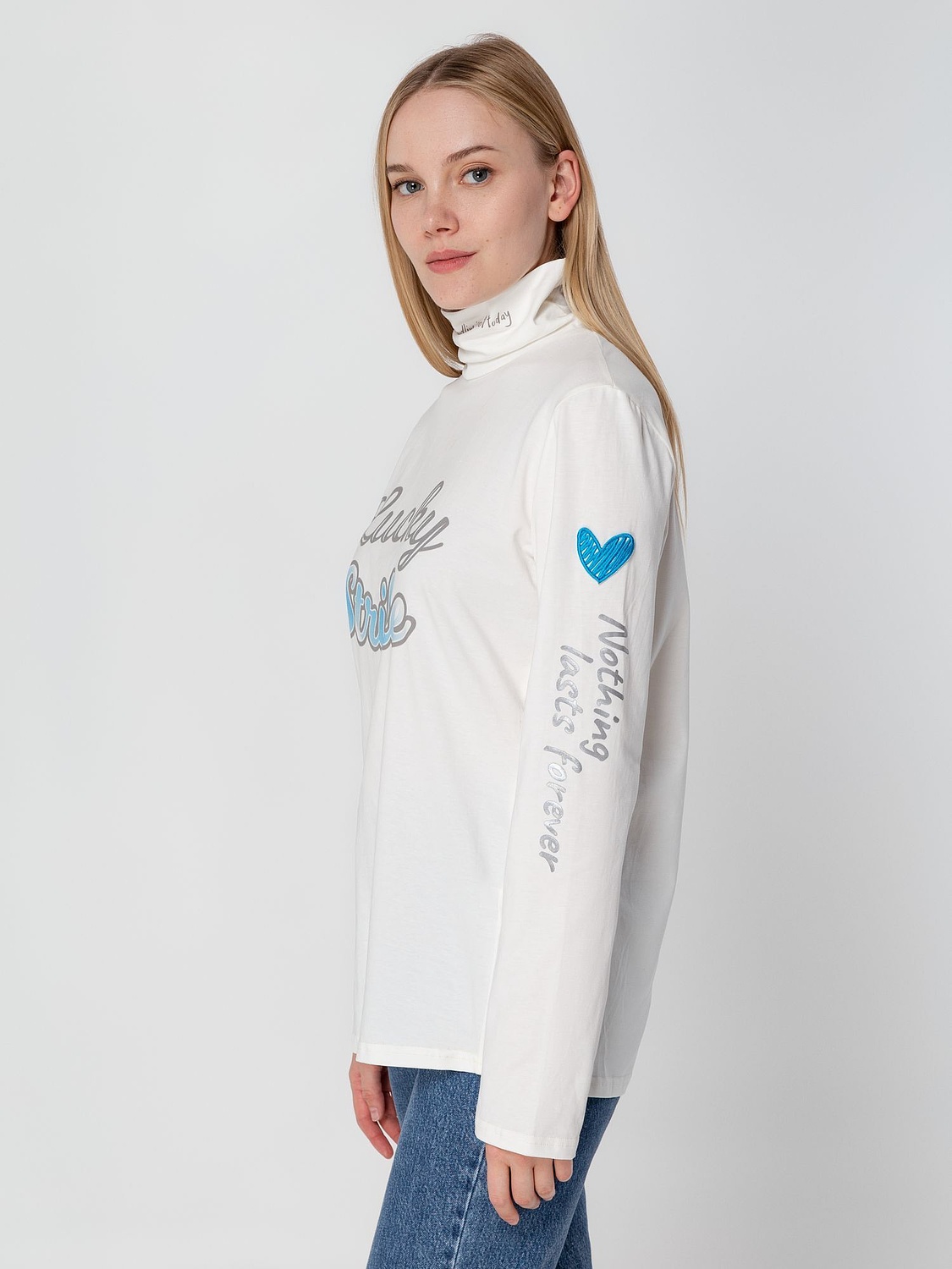 Водолазка Urban, молочно-белая с логотипом