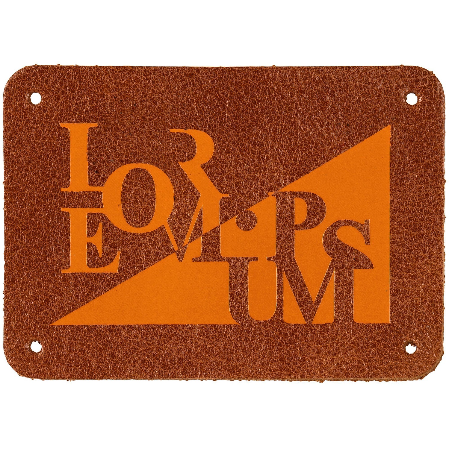 Лейбл кожаный Beta, XL, горчичный с логотипом