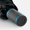 Зонт складной AOC Mini с цветными спицами, бирюзовый с логотипом