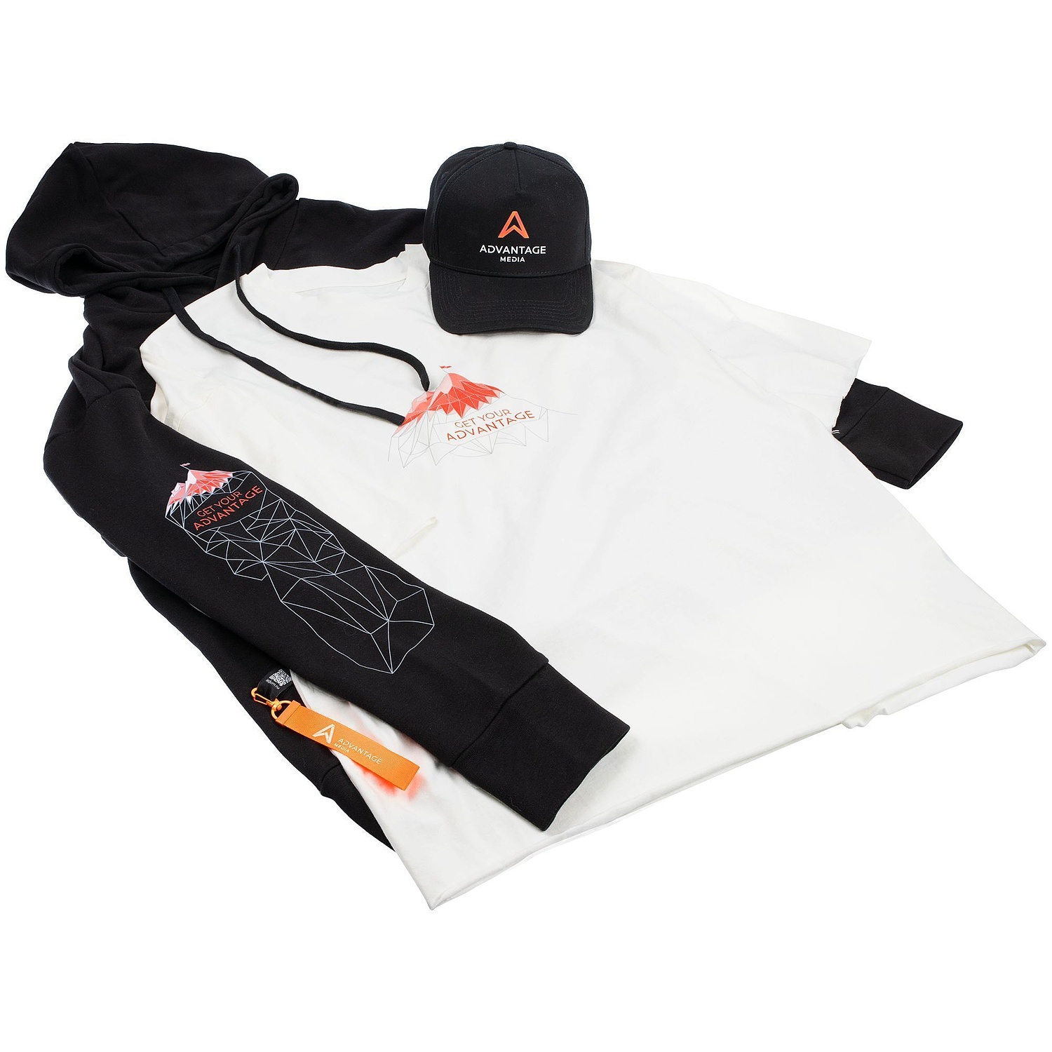 Худи унисекс H2, черное с логотипом