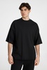 Футболка оверсайз унисекс T9, черная с логотипом