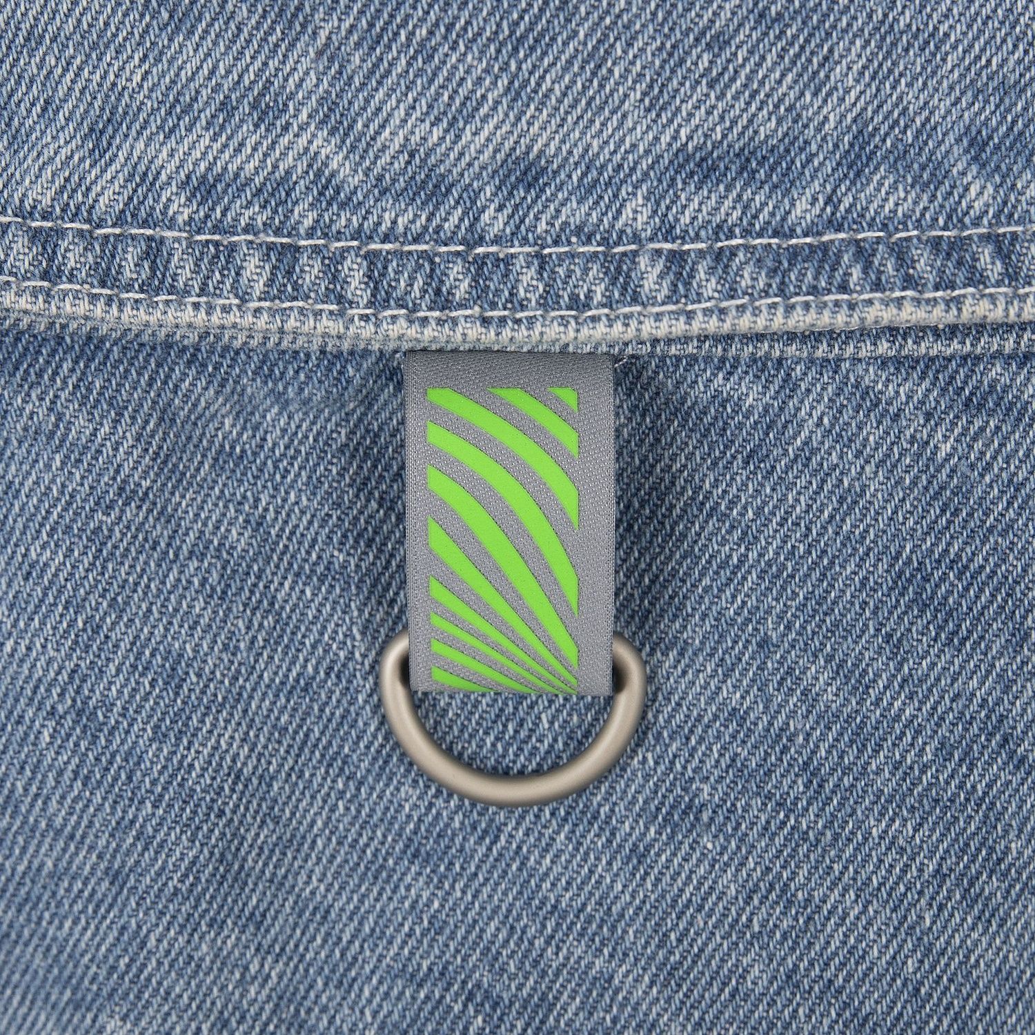 Лейбл тканевый Epsilon, S, серый с логотипом