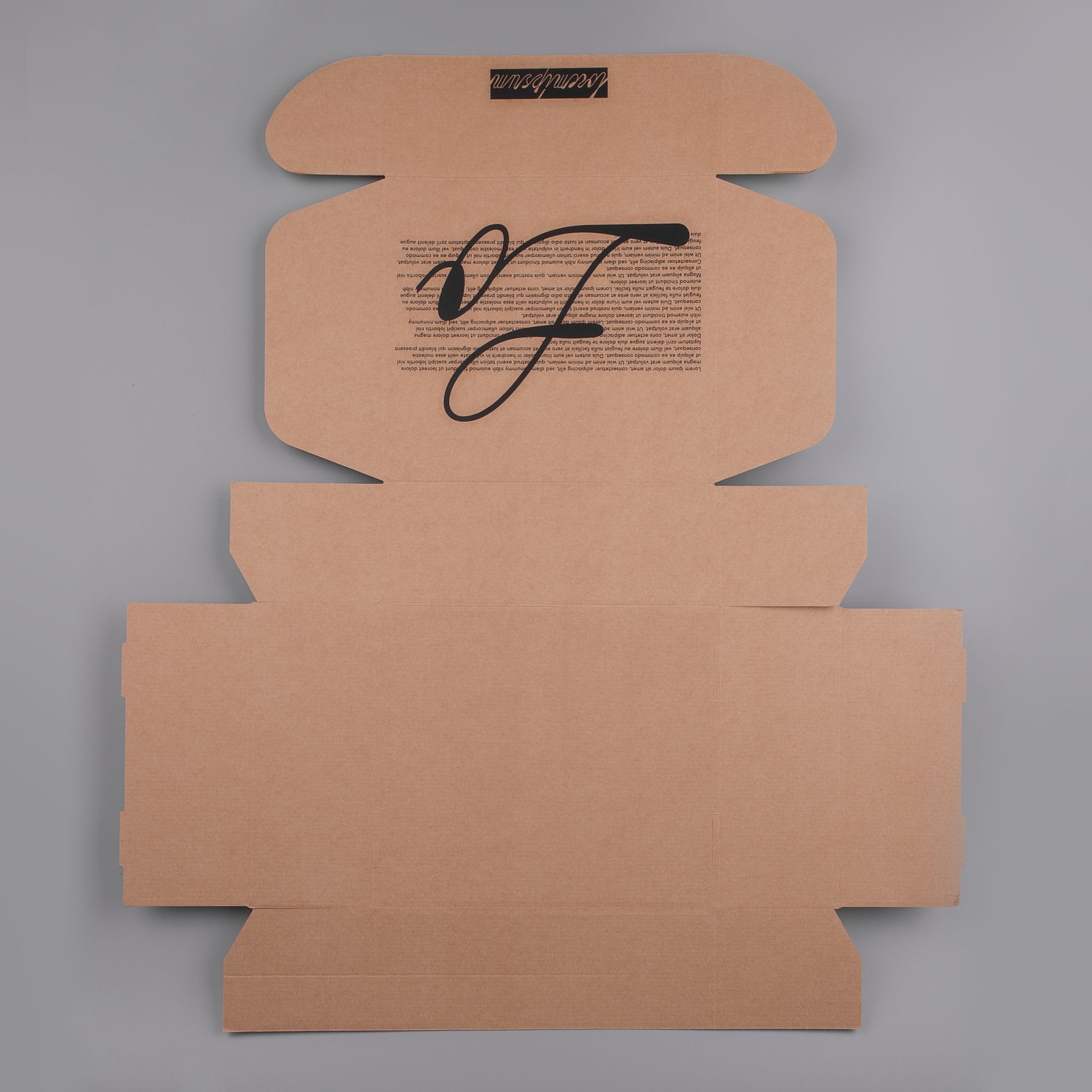 Коробка New Grande, крафт с логотипом