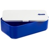 Ланчбокс Lunch Hour, белый с синим с логотипом