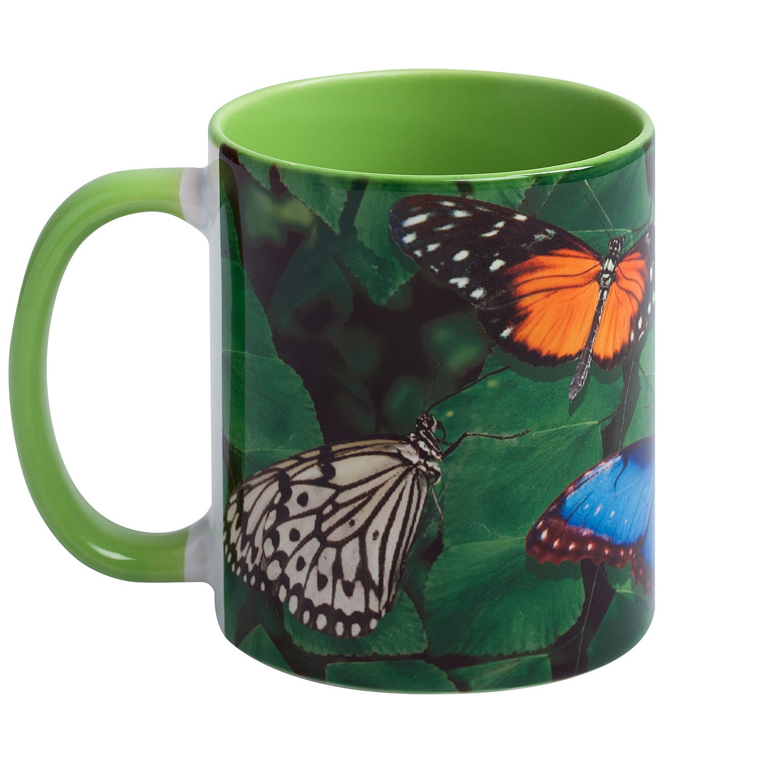 Кружка Promo Plus для сублимационной печати, зеленое яблоко с логотипом