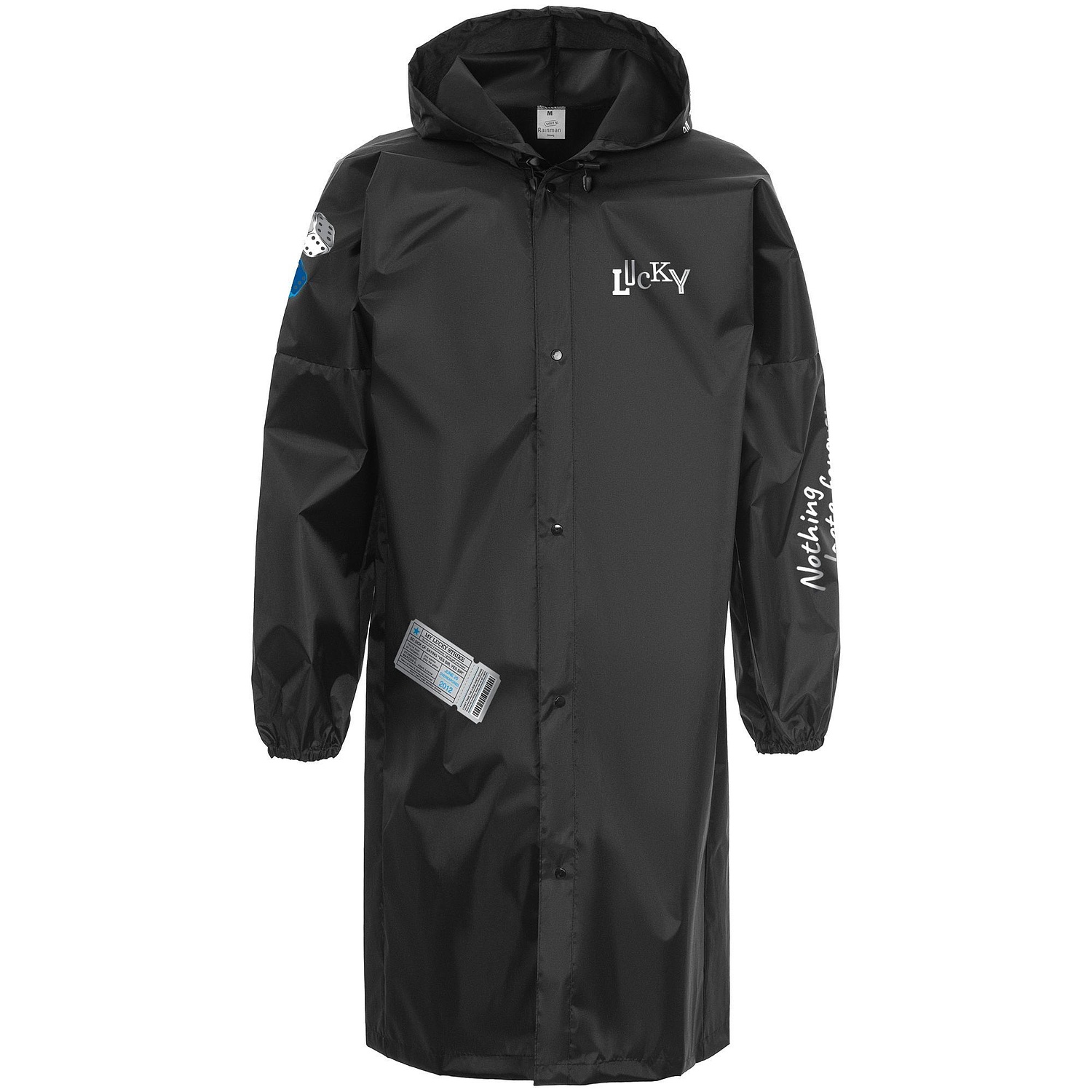 Дождевик унисекс Rainman Strong, черный с логотипом