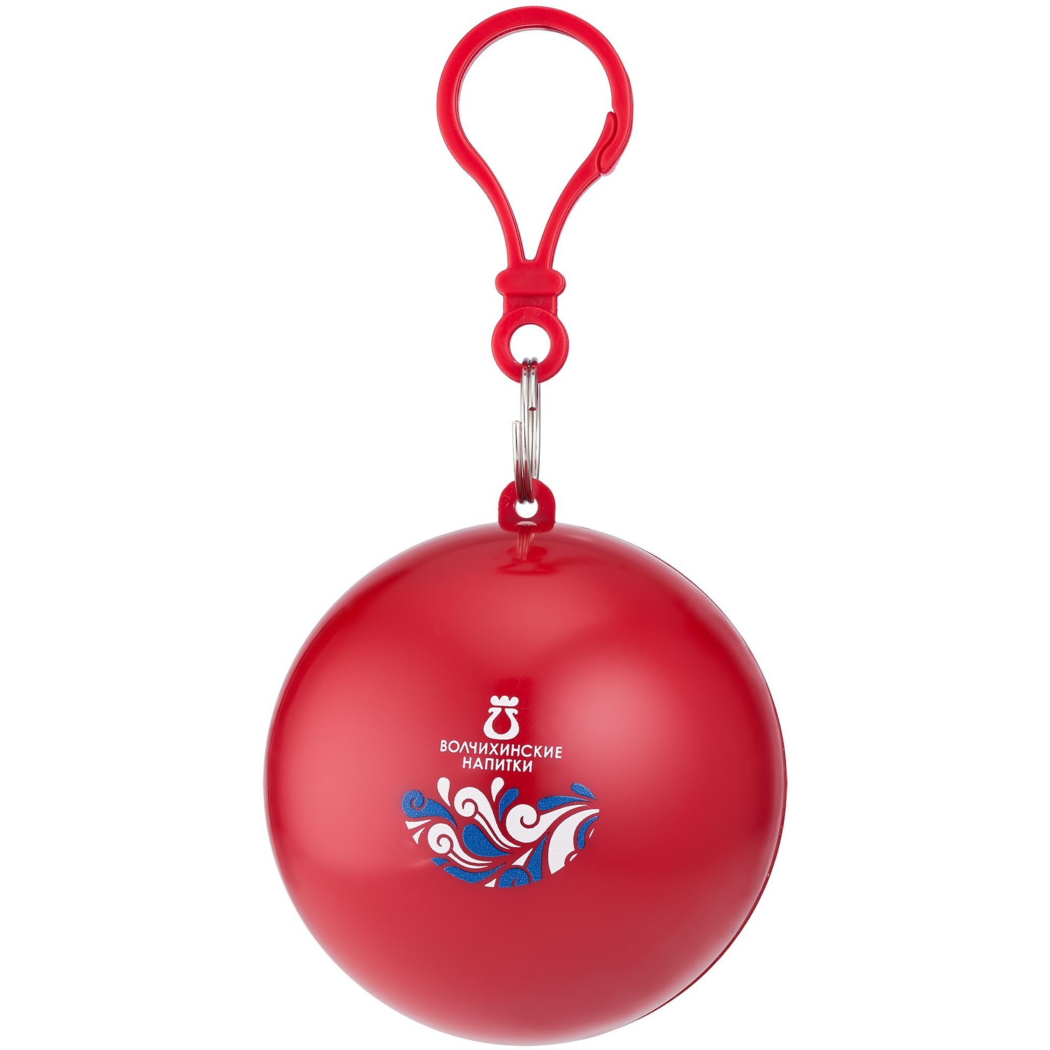 Дождевик в круглом футляре Nimbus, красный с логотипом