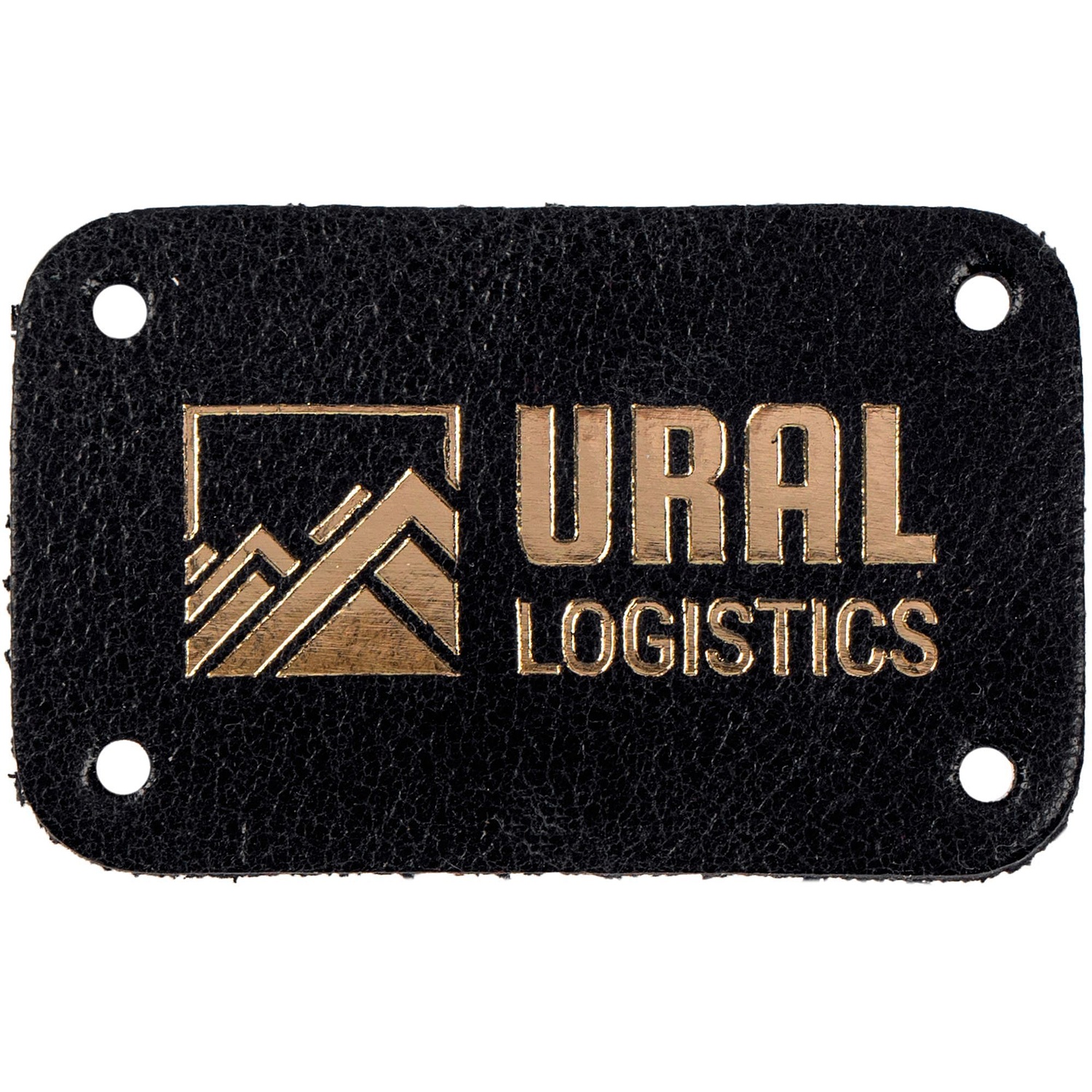 Лейбл кожаный Beta, S, черный с логотипом