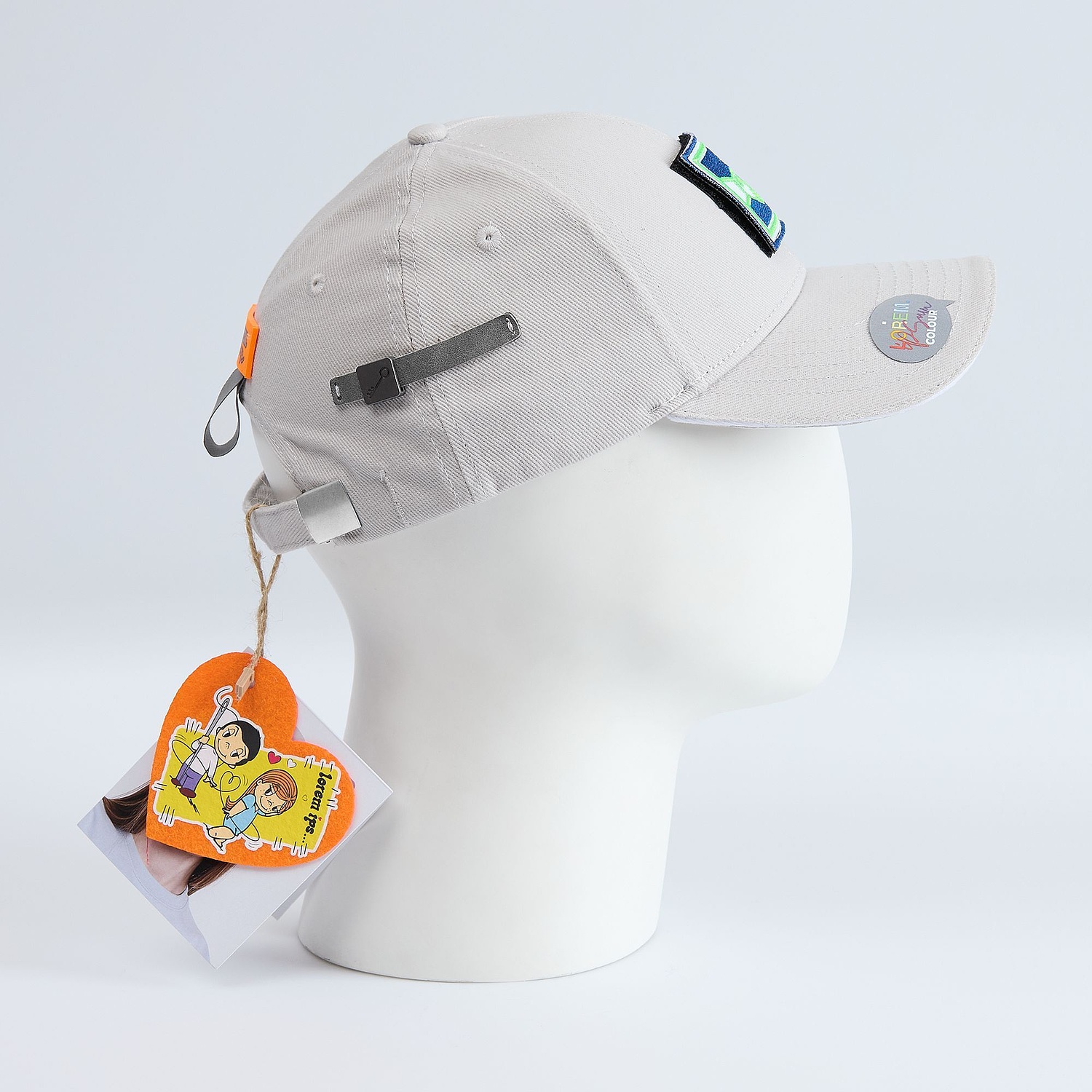 Бейсболка Spiker, черная с белым