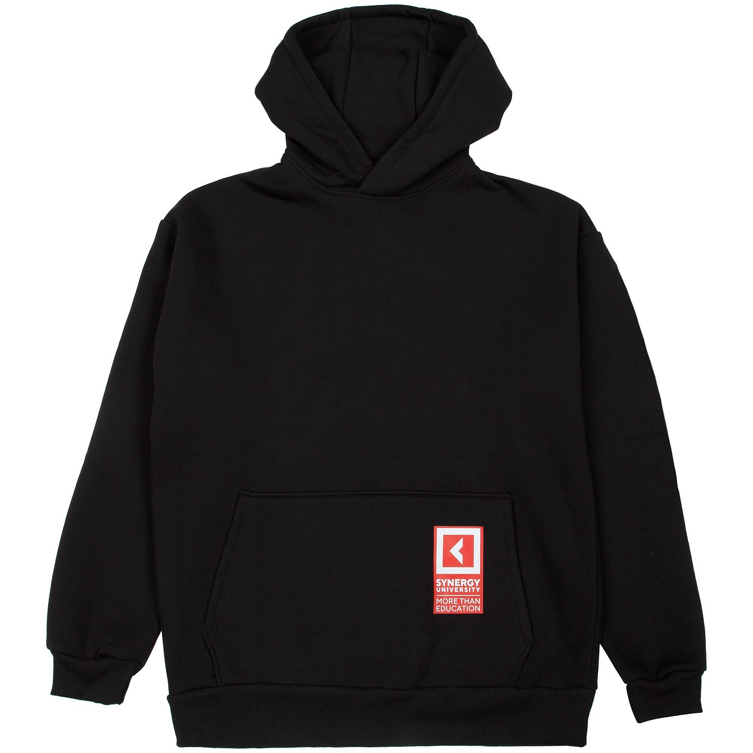 Худи унисекс оверсайз Full Swing, черное с логотипом