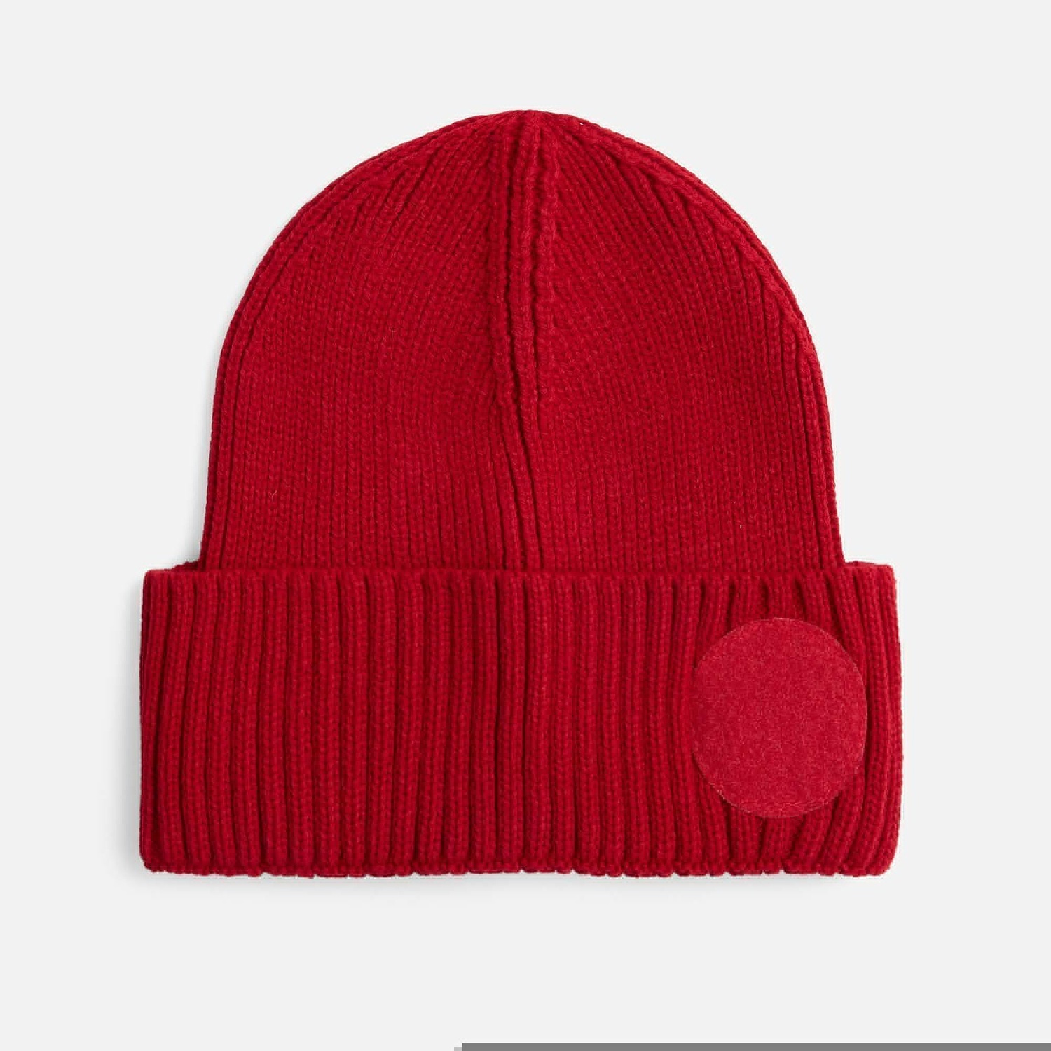 Лейбл из ПВХ с липучкой Menteqo Round, красный с логотипом