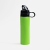 Складная бутылка для воды Langfossen, зеленое яблоко с логотипом