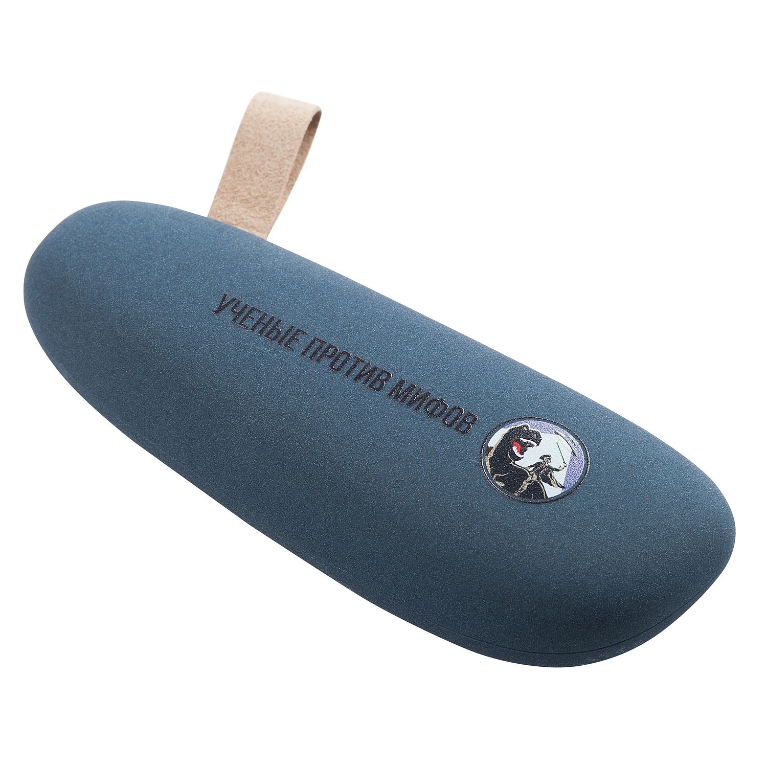 Внешний аккумулятор Pebble 5200, серо-синий с логотипом