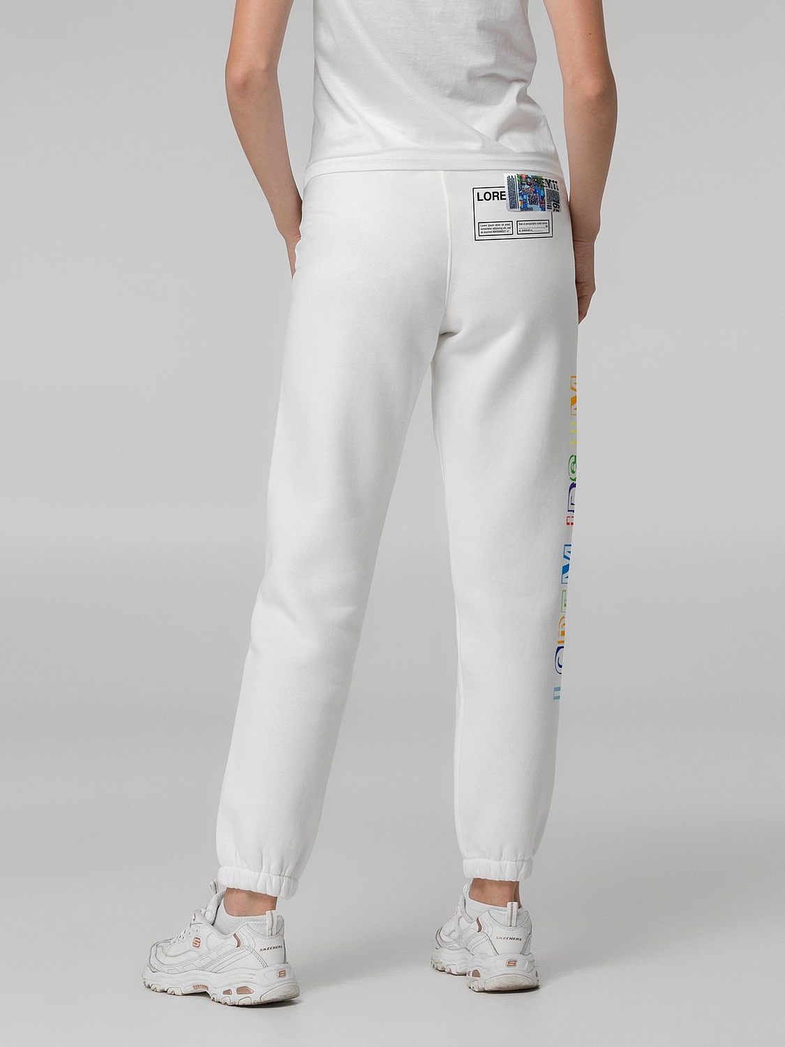 Джоггеры Kulonga, молочно-белые с логотипом