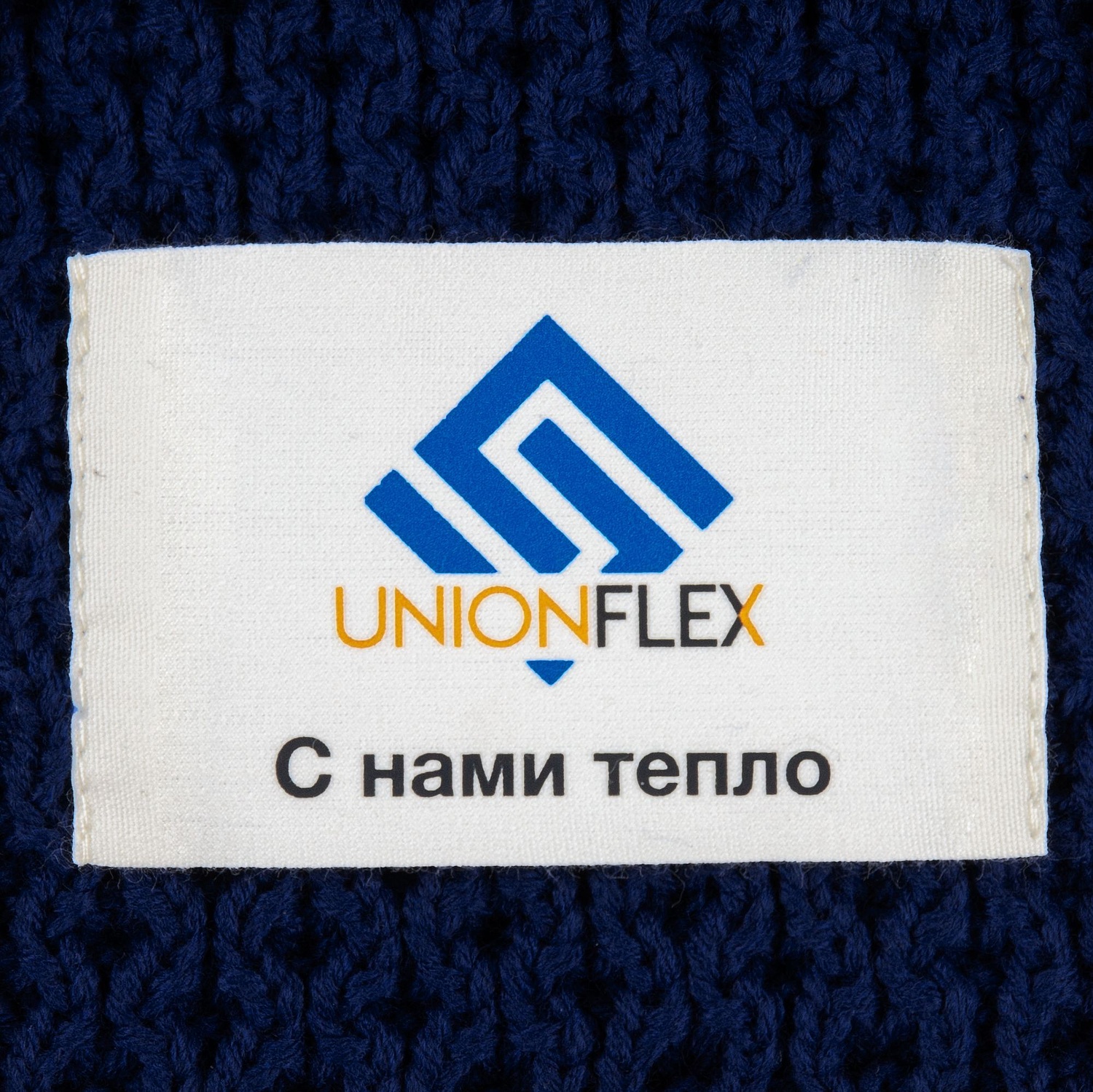 Лейбл хлопковый Doni, XL, беленый с логотипом