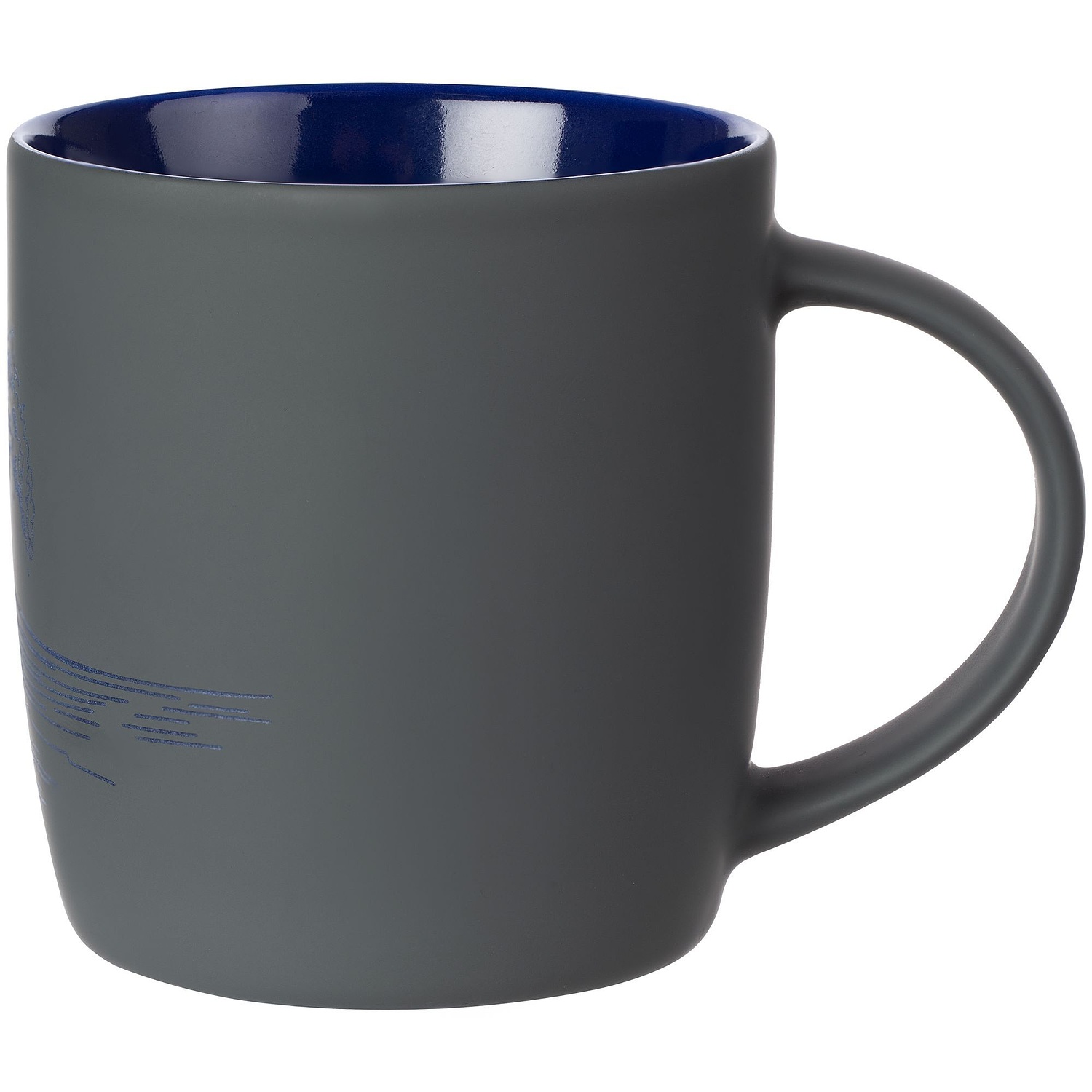 Кружка Surprise Touch с покрытием софт-тач, синяя с логотипом